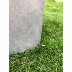 KANTE Set of 3 Lightweight Modern Square Outdoor Planters, 16 in., 12 in. and 10 in. Tall, Natural Concrete -VIGORO Store natural concrete kante plant pots rf0001abcc80021 fa 1000