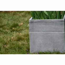 KANTE Small 15 in. Tall Natural Lightweight Concrete Modern Square Outdoor Planter -VIGORO Store natural concrete kante plant pots rf0128b c80021 40 1000