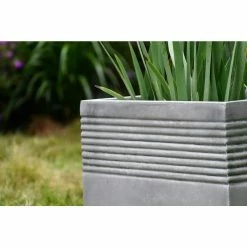 KANTE Small 15 in. Tall Natural Lightweight Concrete Modern Square Outdoor Planter -VIGORO Store natural concrete kante plant pots rf0128b c80021 44 1000