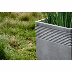 KANTE Small 15 in. Tall Natural Lightweight Concrete Modern Square Outdoor Planter -VIGORO Store natural concrete kante plant pots rf0128b c80021 4f 1000
