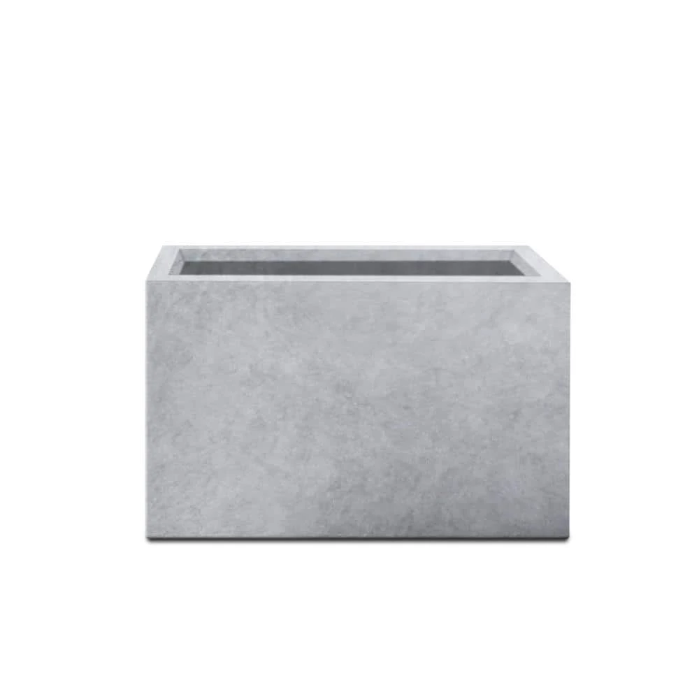 KANTE 6.89"W x 19.49"L x 15.94"H Rectangular Natural Finish Lightweight Concrete and Fiberglass Long Planter w/ Drainage Hole 3 KANTE 6.89"W x 19.49"L x 15.94"H Rectangular Natural Finish Lightweight Concrete and Fiberglass Long Planter w/ Drainage Hole