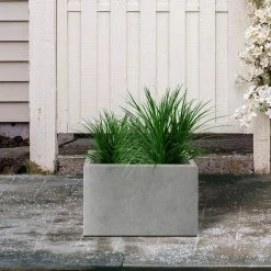 KANTE 6.89"W x 19.49"L x 15.94"H Rectangular Natural Finish Lightweight Concrete and Fiberglass Long Planter w/ Drainage Hole 16 KANTE 6.89"W x 19.49"L x 15.94"H Rectangular Natural Finish Lightweight Concrete and Fiberglass Long Planter w/ Drainage Hole -VIGORO Store natural concrete kante plant pots rf0260a c80021 fa 1000