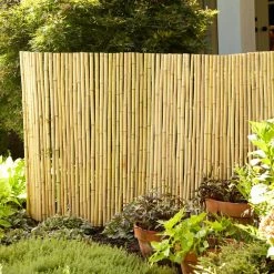 Vigoro 4 ft. H x 6 ft. W Natural Bamboo Fence -VIGORO Store natural vigoro garden fencing 4477405 1f 1000