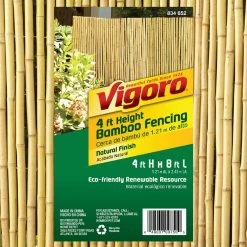 Vigoro 4 ft. H x 6 ft. W Natural Bamboo Fence -VIGORO Store natural vigoro garden fencing 4477405 4f 1000