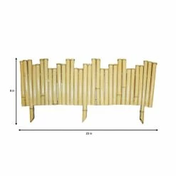 Vigoro Natural Pipe Organ 8 in. Bamboo Garden Fence -VIGORO Store natural vigoro garden fencing 4477408 c3 1000