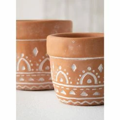 SULLIVANS Orange Cement Planter (Set of 2) -VIGORO Store orange sullivans plant pots cmt1180 4f 1000