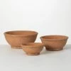 SULLIVANS Adobe Cement Dish Planter - Set of 3 1 SULLIVANS Adobe Cement Dish Planter - Set of 3 -VIGORO Store orange sullivans plant pots cmt1218 64 1000