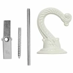 Vigoro 1.75 in. x 1.5 in. x 2.25 in. White Metal Large Ceiling Hook -VIGORO Store powder coating vigoro plant hangers 542229 a0 1000