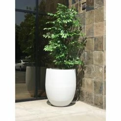 KANTE 21.7 in. H Round Pure White Concrete Indoor Outdoor Modern Tall Planter 17 KANTE 21.7 in. H Round Pure White Concrete Indoor Outdoor Modern Tall Planter -VIGORO Store pure white kante plant pots osc0066a c80011 1f 1000