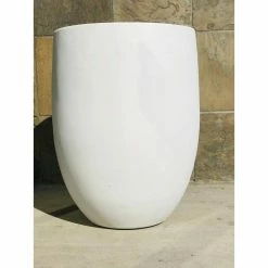 KANTE 21.7 in. H Round Pure White Concrete Indoor Outdoor Modern Tall Planter 16 KANTE 21.7 in. H Round Pure White Concrete Indoor Outdoor Modern Tall Planter -VIGORO Store pure white kante plant pots osc0066a c80011 4f 1000