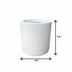 KANTE 9.8 in. W Round Pure White Concrete/Fiberglass Indoor Outdoor Modern Seamless Planter 11 KANTE 9.8 in. W Round Pure White Concrete/Fiberglass Indoor Outdoor Modern Seamless Planter -VIGORO Store pure white kante plant pots osc0119a c80011 44 1000