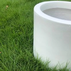 KANTE 15.8 in. W Round Pure White Concrete/Fiberglass Indoor Outdoor Modern Seamless Planter 9 KANTE 15.8 in. W Round Pure White Concrete/Fiberglass Indoor Outdoor Modern Seamless Planter -VIGORO Store pure white kante plant pots osc0119c c80011 1f 1000