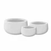 KANTE 19.6 in., 15.7 in. & 11.8 in. W Round Pure White Concrete Elegant Planters Set of 3, Outdoor Indoor w/Drainage Holes -VIGORO Store pure white kante plant pots rc0051abc c80011 64 1000