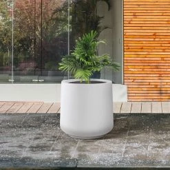KANTE 17.3 in. H Round Pure White Concrete Planter, Outdoor Indoor Large Planter Pots Containers with Drainage Holes 16 KANTE 17.3 in. H Round Pure White Concrete Planter, Outdoor Indoor Large Planter Pots Containers with Drainage Holes -VIGORO Store pure white kante plant pots rf2015022b c80011 1f 1000