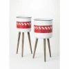 SULLIVANS Red & White Reindeer Metal and Wood Planter Stand (Set of 2) 1 SULLIVANS Red & White Reindeer Metal and Wood Planter Stand (Set of 2) -VIGORO Store red sullivans plant pots met1741 64 1000