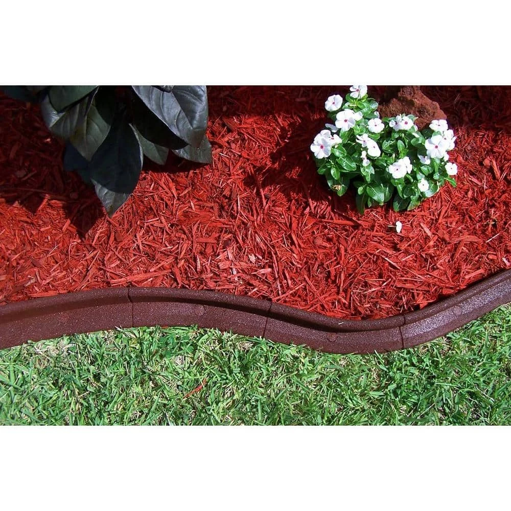 Vigoro EcoBorder 4 ft. Red Rubber Landscape Edging (6-Pack) 4 Vigoro EcoBorder 4 ft. Red Rubber Landscape Edging (6-Pack) - Image 2