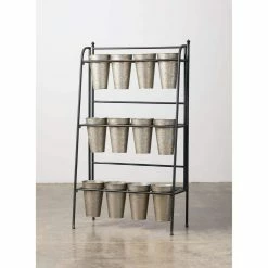 SULLIVANS Metal 12 Vase Floral Display