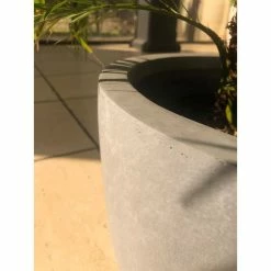 KANTE 18", 14" and 10"W Round Slate Gray Lightweight Concrete/Fiberglass Indoor Outdoor Elegant Seamless Planters (Set of 3) 15 KANTE 18", 14" and 10"W Round Slate Gray Lightweight Concrete/Fiberglass Indoor Outdoor Elegant Seamless Planters (Set of 3) -VIGORO Store slate gray kante plant pots osc0050abc c60611 1f 1000