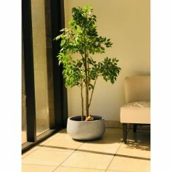 KANTE 20 in. W Round Slate Gray Lightweight Concrete/Fiberglass Indoor Outdoor Elegant Bowl Planter 18 KANTE 20 in. W Round Slate Gray Lightweight Concrete/Fiberglass Indoor Outdoor Elegant Bowl Planter -VIGORO Store slate gray kante plant pots osc0051c c60611 44 1000