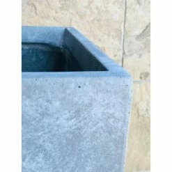 KANTE 20 in. H Square Slate Gray Lightweight Concrete/Fiberglass Indoor Outdoor Elegant Tall Planter -VIGORO Store slate gray kante plant pots osf0002a c60611 1f 1000