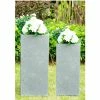 KANTE 28 in. and 24 in. H Square Slate Gray Concrete/Fiberglass Indoor Outdoor Modern Seamless Tall Planters (Set of 2) 1 KANTE 28 in. and 24 in. H Square Slate Gray Concrete/Fiberglass Indoor Outdoor Modern Seamless Tall Planters (Set of 2) -VIGORO Store slate gray kante plant pots osf0002bc c60611 64 1000