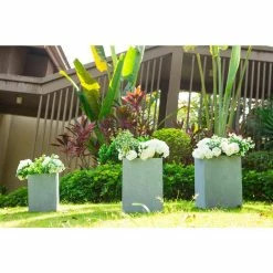 KANTE 19 in. x 16 in. and 13 in. H Square Slate Gray Concrete/Fiberglass Indoor Outdoor Elegant Planters (Set of 3) 15 KANTE 19 in. x 16 in. and 13 in. H Square Slate Gray Concrete/Fiberglass Indoor Outdoor Elegant Planters (Set of 3) -VIGORO Store slate gray kante plant pots osf0007abc c60611 44 1000