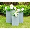 KANTE 19 in. x 16 in. and 13 in. H Square Slate Gray Concrete/Fiberglass Indoor Outdoor Elegant Planters (Set of 3) -VIGORO Store slate gray kante plant pots osf0007abc c60611 64 1000