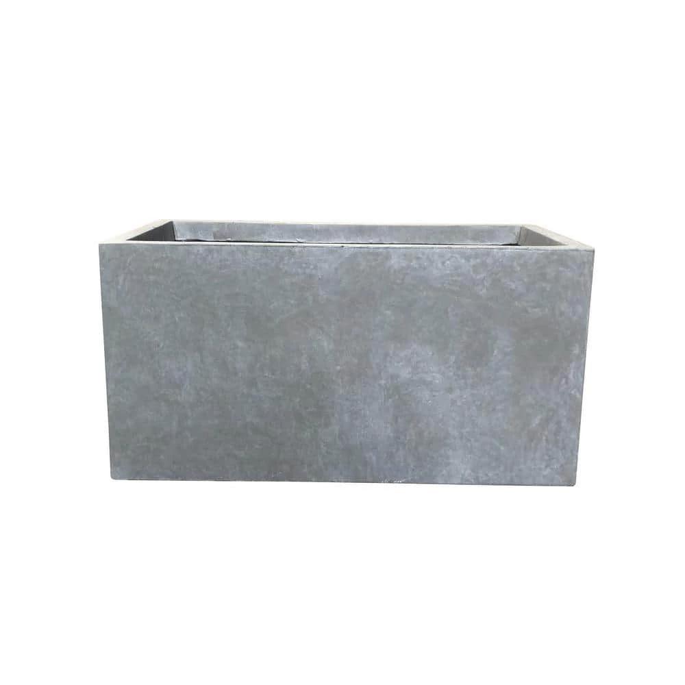 KANTE 23 in. L Rectangular Slate Gray Concrete/Fiberglass Indoor Outdoor Modern Planter 3 KANTE 23 in. L Rectangular Slate Gray Concrete/Fiberglass Indoor Outdoor Modern Planter