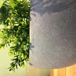 KANTE 8 in. Tall Slate Gray Lightweight Concrete Outdoor Round Bowl Planter -VIGORO Store slate gray kante plant pots rc0049a c60611 1f 1000