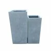 KANTE 19 in. and 16 in. Tall Slate Gray Lightweight Concrete Tall Square Outdoor Planters, Large and Medium (Set of 2) 1 KANTE 19 in. and 16 in. Tall Slate Gray Lightweight Concrete Tall Square Outdoor Planters, Large and Medium (Set of 2) -VIGORO Store slate gray kante plant pots rf0007bc c60611 64 1000