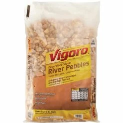 Vigoro 0.5 cu. ft. Bagged River Pebble Landscape Rock 10 Vigoro 0.5 cu. ft. Bagged River Pebble Landscape Rock -VIGORO Store vigoro bagged landscape rocks 54250v 1d 1000