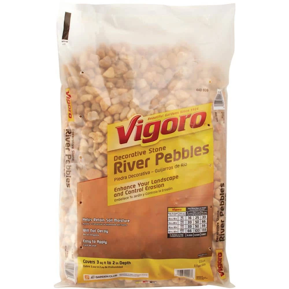 Vigoro 0.5 cu. ft. Bagged River Pebble Landscape Rock 6 Vigoro 0.5 cu. ft. Bagged River Pebble Landscape Rock - Image 4
