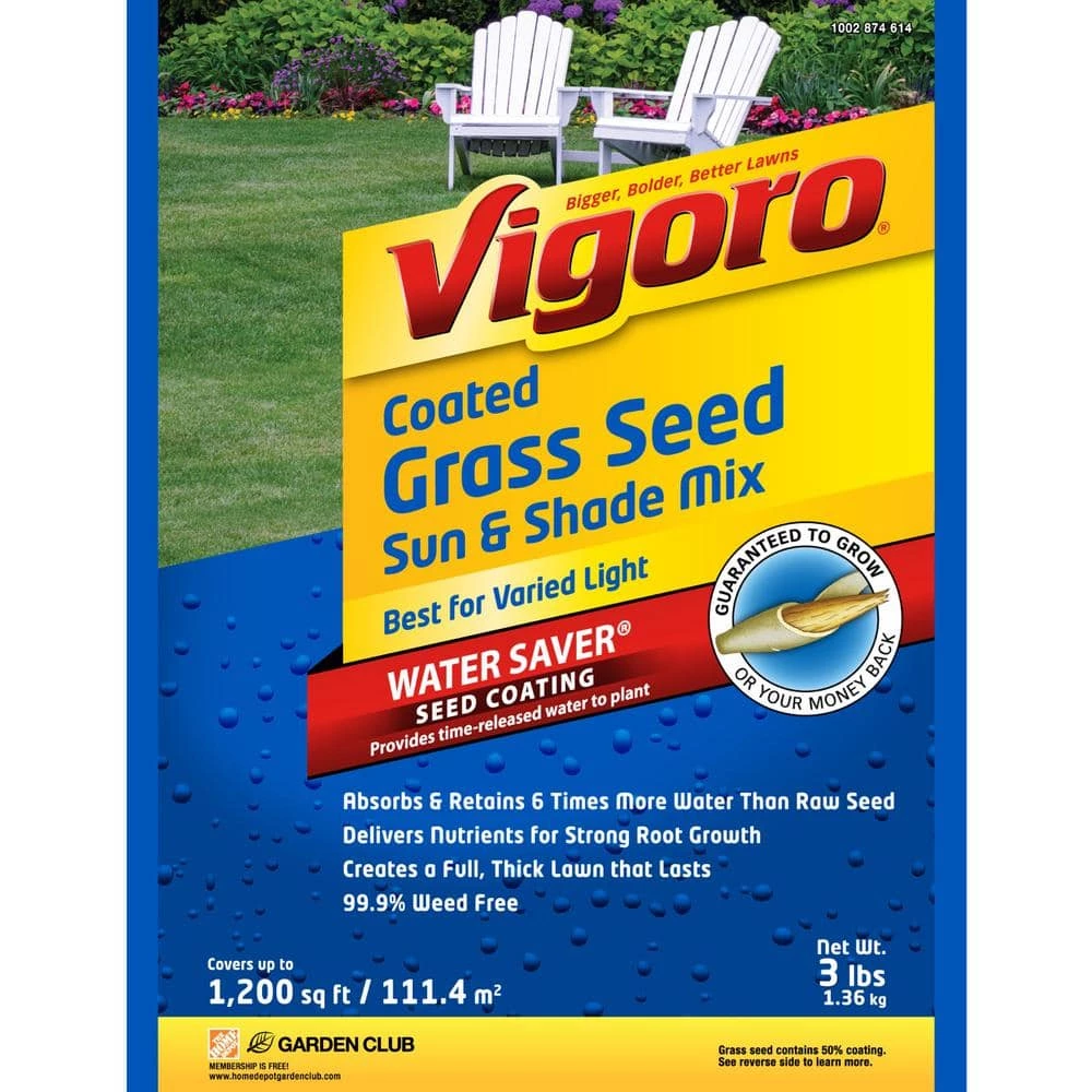 Vigoro 3 lbs. Sun Shade Grass Seed Mix with Water Saver Seed Coating 5 Vigoro 3 lbs. Sun Shade Grass Seed Mix with Water Saver Seed Coating - Image 3