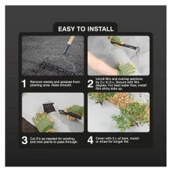 Vigoro 6 ft. x 100 ft. 2 oz. Black Flatbond (Non-Woven) Weed Barrier 13 Vigoro 6 ft. x 100 ft. 2 oz. Black Flatbond (Non-Woven) Weed Barrier -VIGORO Store vigoro landscape fabric 46617 4f 1000