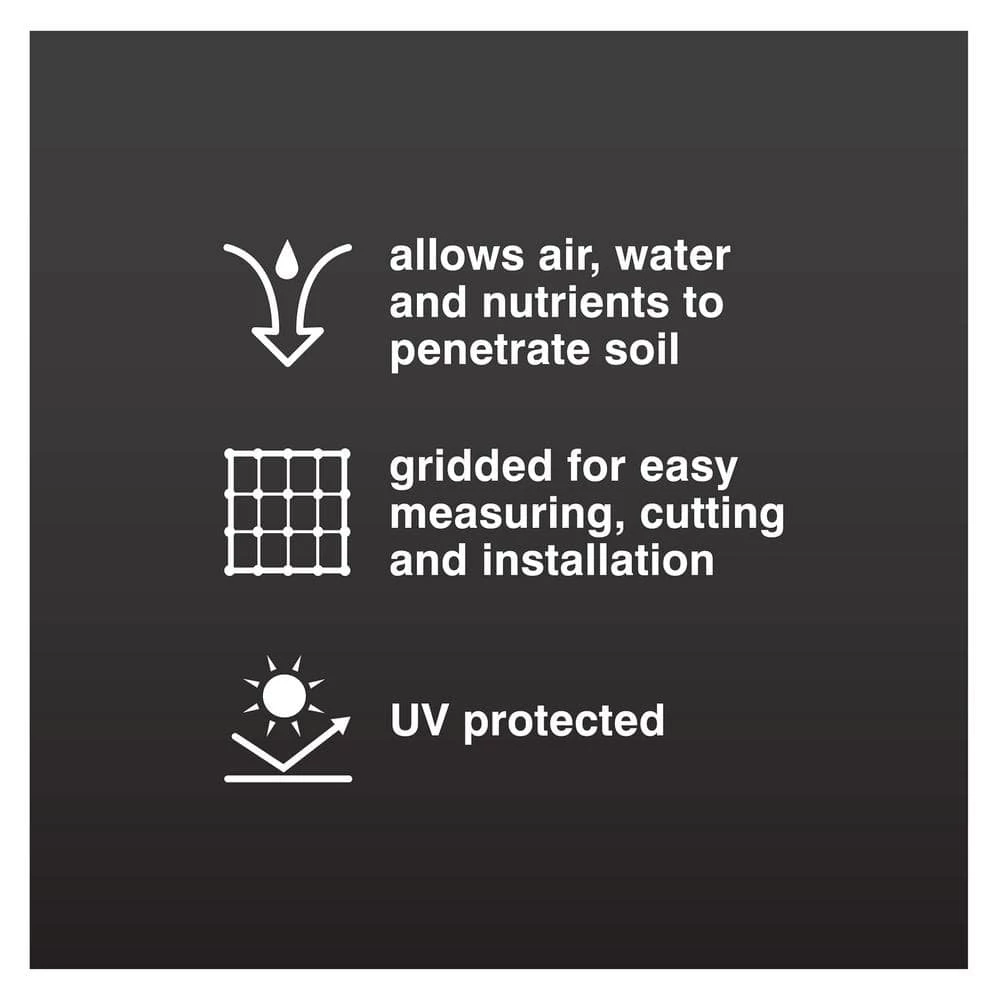 Vigoro 6 ft. x 100 ft. 2 oz. Black Flatbond (Non-Woven) Weed Barrier 6 Vigoro 6 ft. x 100 ft. 2 oz. Black Flatbond (Non-Woven) Weed Barrier - Image 4