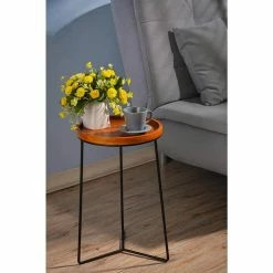 Vigoro 19 in. Triangle Base Wood Top Plant Stand -VIGORO Store vigoro plant stands 710174810 4f 1000