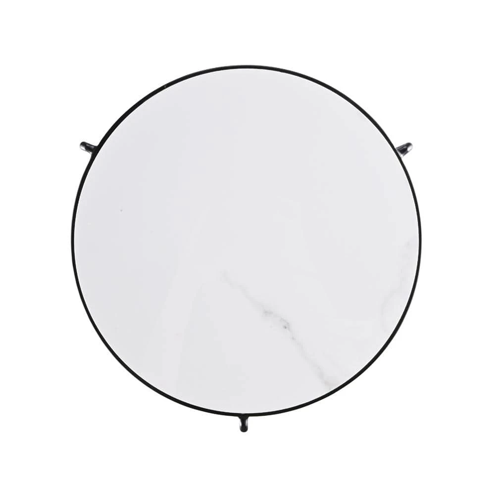 Vigoro 15 in. Marble Look Top Indoor Black Plant Stand 6 Vigoro 15 in. Marble Look Top Indoor Black Plant Stand - Image 4