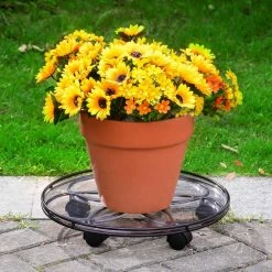 Vigoro 17 in. x 17 in. x 2.8 in. Silver Metal Plant Caddy 9 Vigoro 17 in. x 17 in. x 2.8 in. Silver Metal Plant Caddy -VIGORO Store vigoro planter caddies 154273 1f 1000