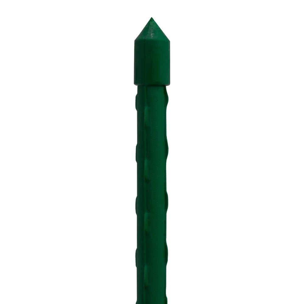 Vigoro 5 ft. Green Colored Steel Core Garden Stake 8 Vigoro 5 ft. Green Colored Steel Core Garden Stake - Image 6