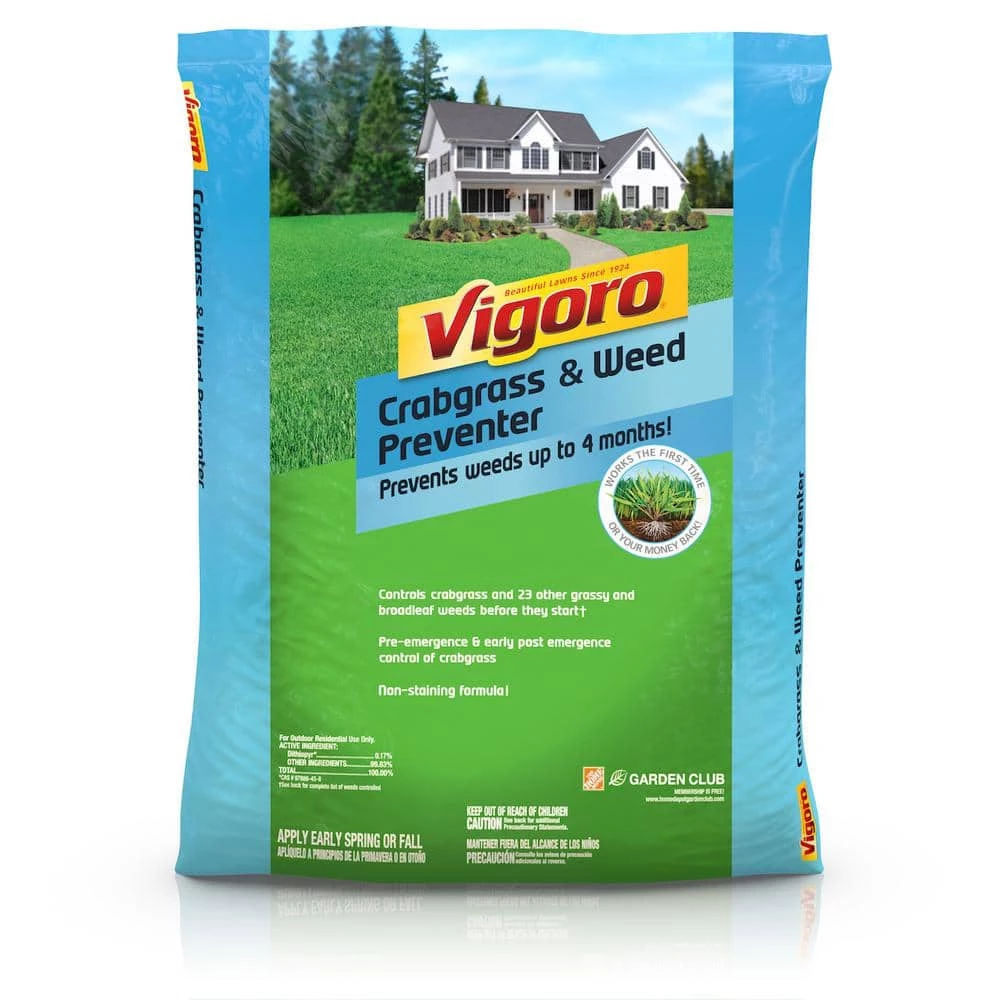 Vigoro 17 lbs. 5,000 sq. ft. Crabgrass and Grassy Weed Preventer 3 Vigoro 17 lbs. 5,000 sq. ft. Crabgrass and Grassy Weed Preventer