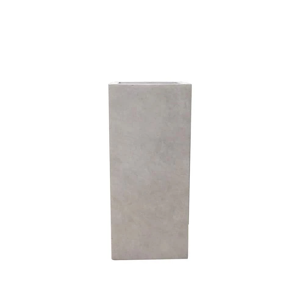 KANTE 20 in. H Square Weathered Concrete/Fiberglass Indoor Outdoor Modern Tall Planter 5 KANTE 20 in. H Square Weathered Concrete/Fiberglass Indoor Outdoor Modern Tall Planter - Image 3