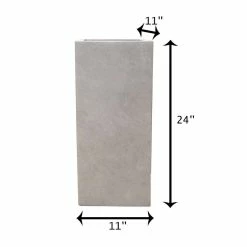 KANTE 24 in. H Square Weathered Concrete/Fiberglass Indoor Outdoor Modern Tall Seamless Planter -VIGORO Store weathered concrete kante plant pots osf0002b c80021 2 76 1000
