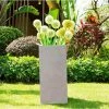 KANTE 28 in. L Square Weathered Concrete/Fiberglass Indoor Outdoor Modern Tall Planter 1 KANTE 28 in. L Square Weathered Concrete/Fiberglass Indoor Outdoor Modern Tall Planter -VIGORO Store weathered concrete kante plant pots osf0002c c80021 2 64 1000