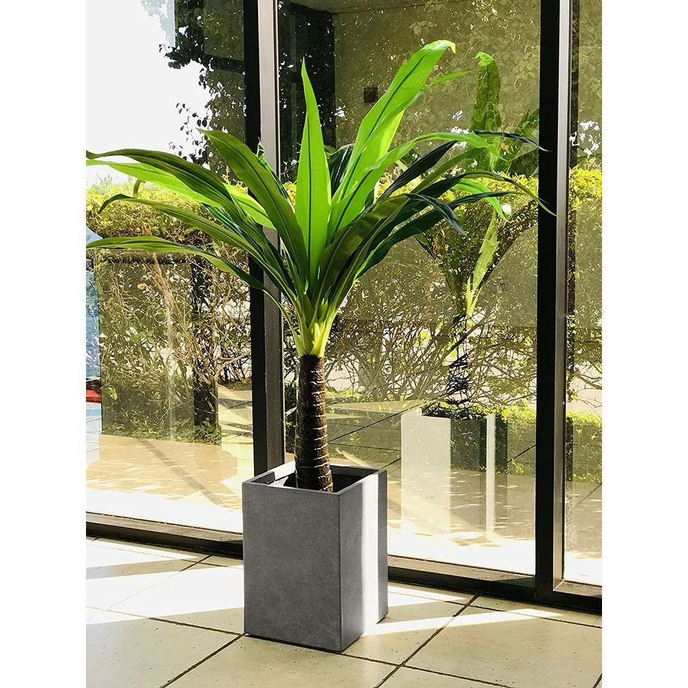 KANTE 19 in. H Square Weathered Concrete/Fiberglass Indoor Outdoor Modern Seamless Planter 8 KANTE 19 in. H Square Weathered Concrete/Fiberglass Indoor Outdoor Modern Seamless Planter - Image 6