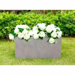 KANTE 31 in. L Rectangular Weathered Concrete/Fiberglass Indoor Outdoor Elegant Planter 15 KANTE 31 in. L Rectangular Weathered Concrete/Fiberglass Indoor Outdoor Elegant Planter -VIGORO Store weathered concrete kante plant pots osf0104b c80021 2 c3 1000