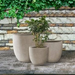 KANTE 22.4", 20.4" and 18.1"H Round Weathered Finish Concrete Planters Set of 3, Outdoor Indoor w/Drainage Hole & Rubber Plug 21 KANTE 22.4", 20.4" and 18.1"H Round Weathered Finish Concrete Planters Set of 3, Outdoor Indoor w/Drainage Hole & Rubber Plug -VIGORO Store weathered concrete kante plant pots rc0153bcd c80021 2 31 1000