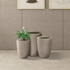 KANTE 22.4", 20.4" and 18.1"H Round Weathered Finish Concrete Planters Set of 3, Outdoor Indoor w/Drainage Hole & Rubber Plug 18 KANTE 22.4", 20.4" and 18.1"H Round Weathered Finish Concrete Planters Set of 3, Outdoor Indoor w/Drainage Hole & Rubber Plug -VIGORO Store weathered concrete kante plant pots rc0153bcd c80021 2 44 1000