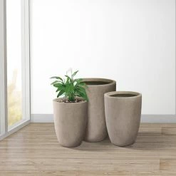 KANTE 22.4", 20.4" and 18.1"H Round Weathered Finish Concrete Planters Set of 3, Outdoor Indoor w/Drainage Hole & Rubber Plug 19 KANTE 22.4", 20.4" and 18.1"H Round Weathered Finish Concrete Planters Set of 3, Outdoor Indoor w/Drainage Hole & Rubber Plug -VIGORO Store weathered concrete kante plant pots rc0153bcd c80021 2 fa 1000