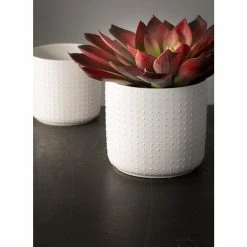 SULLIVANS White Ceramic Planter (Set of 2) -VIGORO Store white sullivans plant pots cm2952 4f 1000