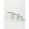 SULLIVANS White Weathered Metal Tree Planters - Set of 3 -VIGORO Store white sullivans plant pots met1806 64 1000